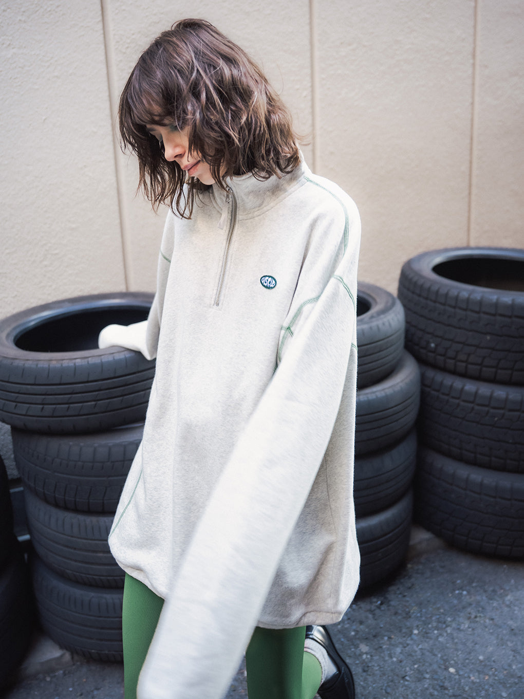 DISCUS FRENCHTERRY HALF ZIP PULLOVER